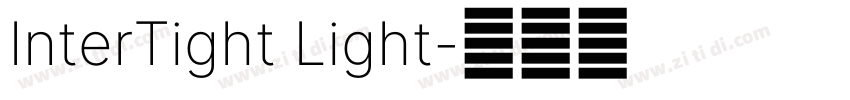 InterTight Light字体转换